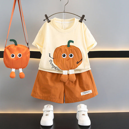 girls two-piece summer outfit set for casual everyday wear