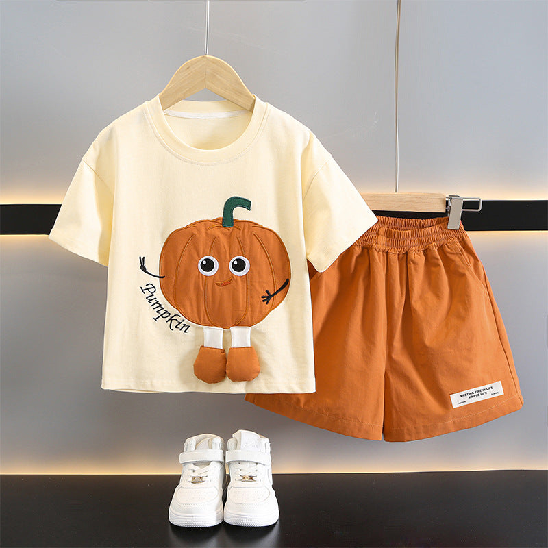 Premium Boys Summer Two Piece Set Cartoon Casual Kids Outfit