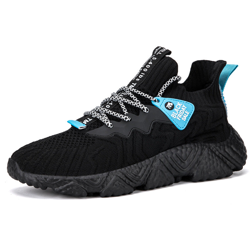 Men’s Fly Knit Breathable Low-Top Dad Casual Sneakers