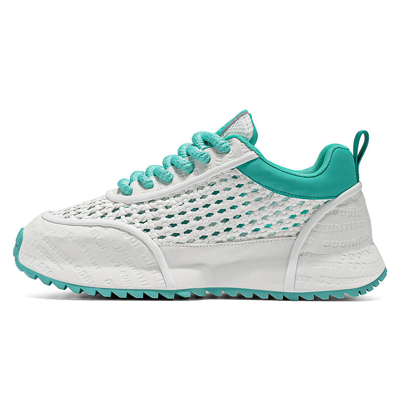 Men’s Hollow Mesh Thick-Soled Sneakers