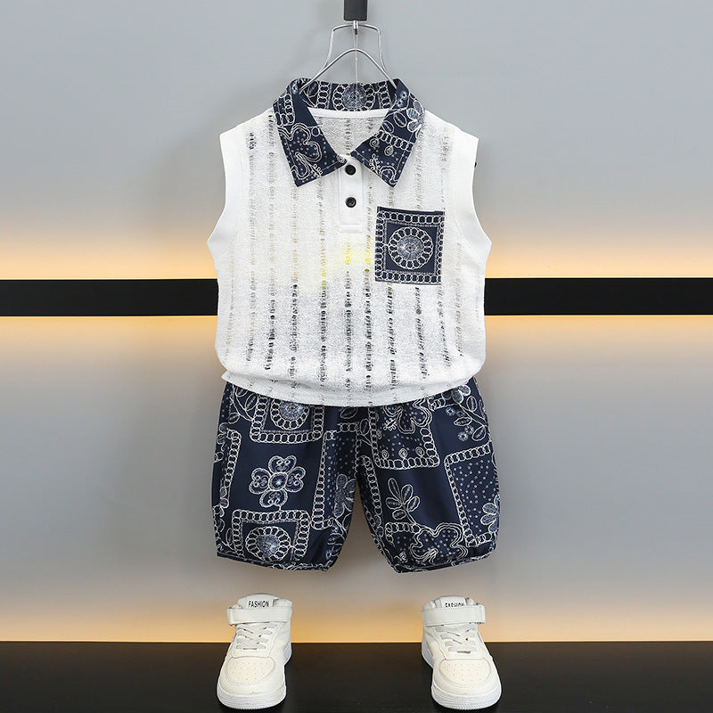 girls two-piece summer outfit set for casual everyday wear