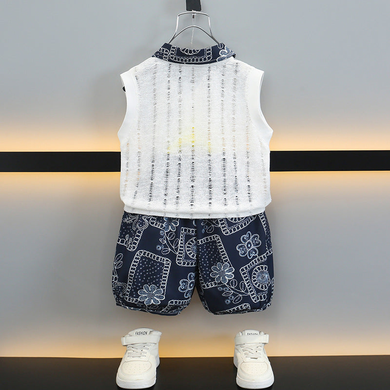 Premium Boys Summer Vest and Pants Two Piece Set Kids Outfit
