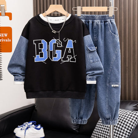 Black girls two-piece summer outfit set for casual everyday wear