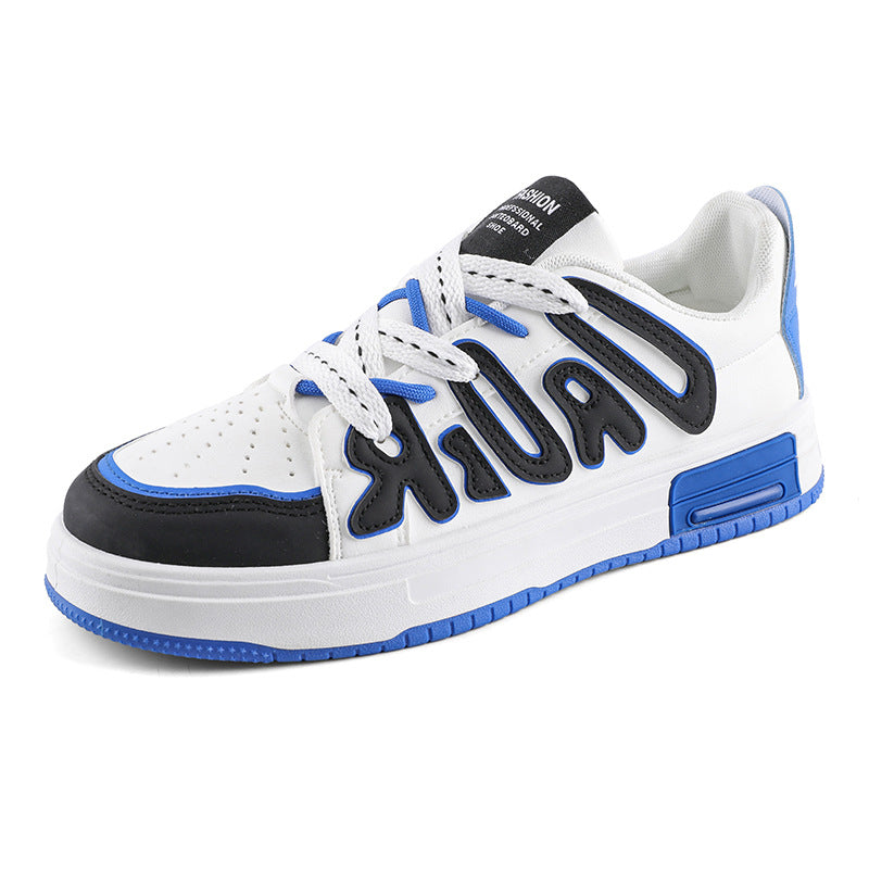 Men’s Color-Block Double Lace Low-Top Casual Sneakers