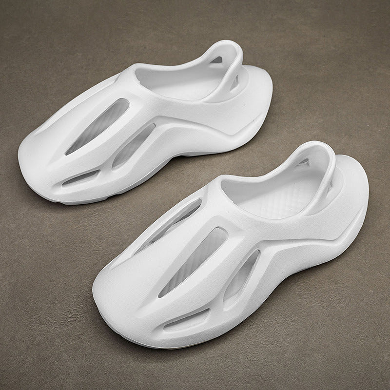 Unisex Plus-Size Hollow Breathable Beach Clog Sandals