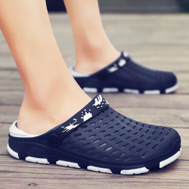 Men’s Hollow Breathable 2-Way Clog Beach Sandals
