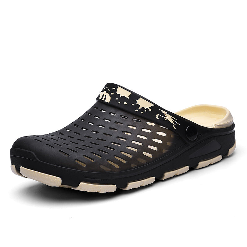Men’s Hollow Breathable 2-Way Clog Beach Sandals