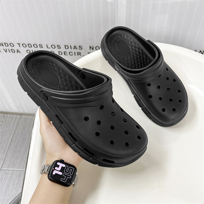 Unisex Closed-Toe Beach Clog Sandals Thick Sole