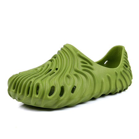 Unisex Plus-Size Hollow Clog Closed-Toe Beach Sandals