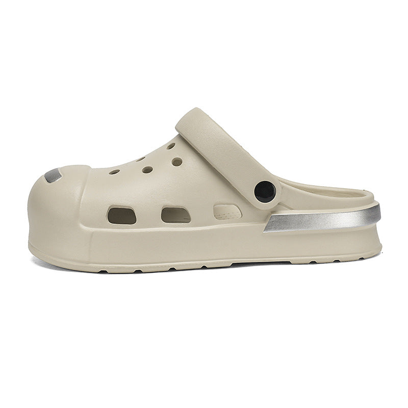 Men’s Thick-Soled Croc-Style Non-Slip Beach Slippers