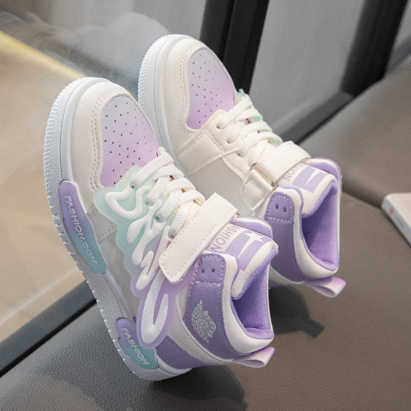 Premium Girls High Top Sneakers Soft Sole Sports Casual Shoes