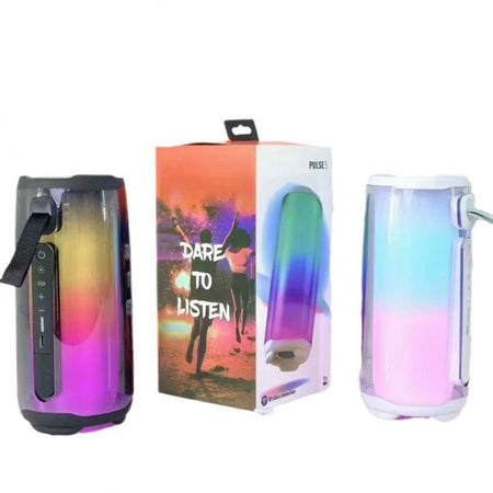 Pulse5 Portable Speaker Color Light Bass Bluetooth Audio in White