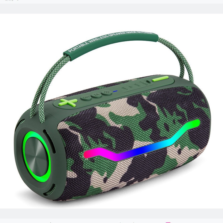BOOMBOX520 Portable Bluetooth Speaker RGB Waterproof in Military green