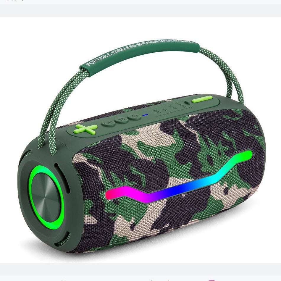 BOOMBOX520 Portable Bluetooth Speaker RGB Waterproof in Military green