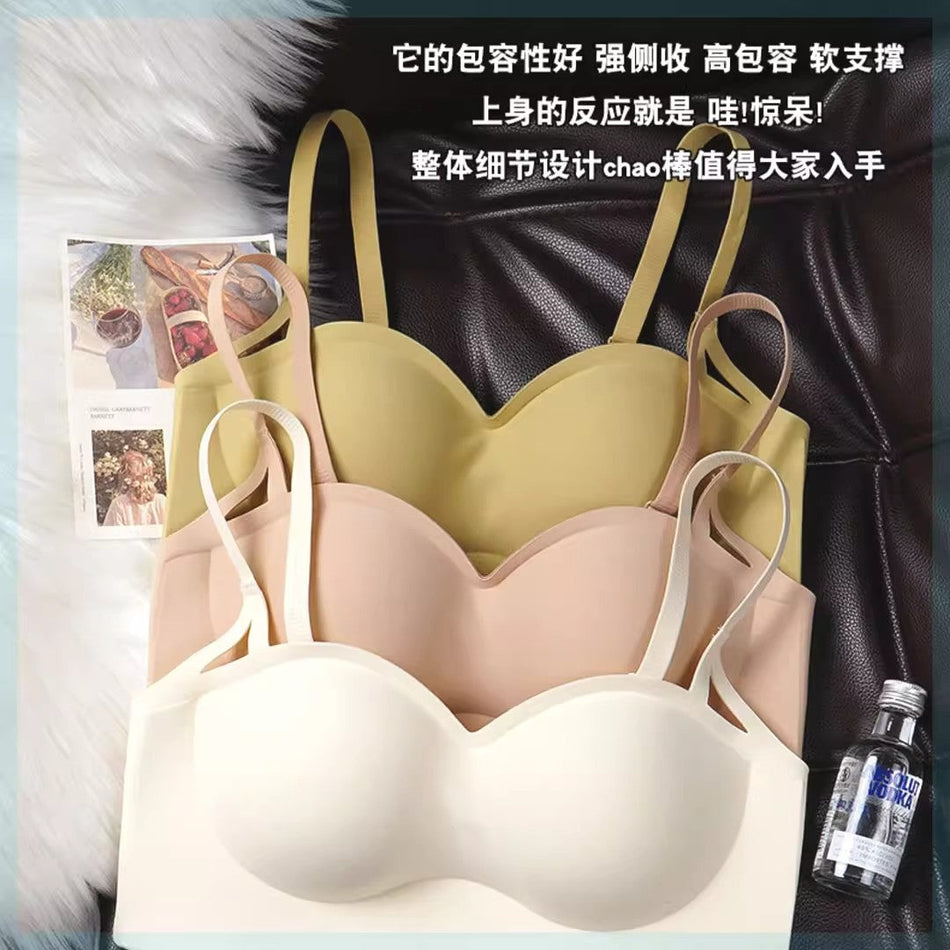 Seamless Textured Push Up Bra with Breathable Soft Support