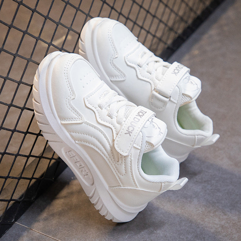 Premium Kids White Sneakers Soft Sole Casual School Shoes