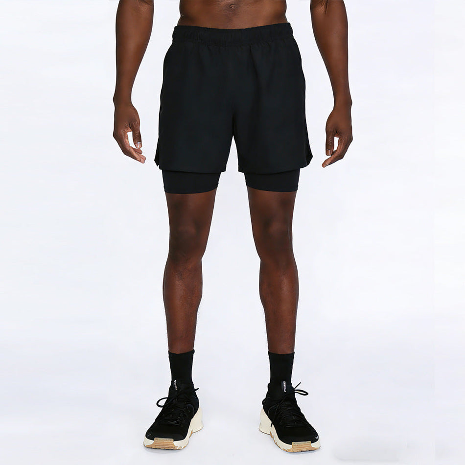 Black men's shorts - casual shorts with elastic waistband for active and leisure wear