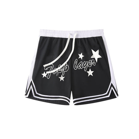 White men's shorts - casual shorts with elastic waistband for active and leisure wear