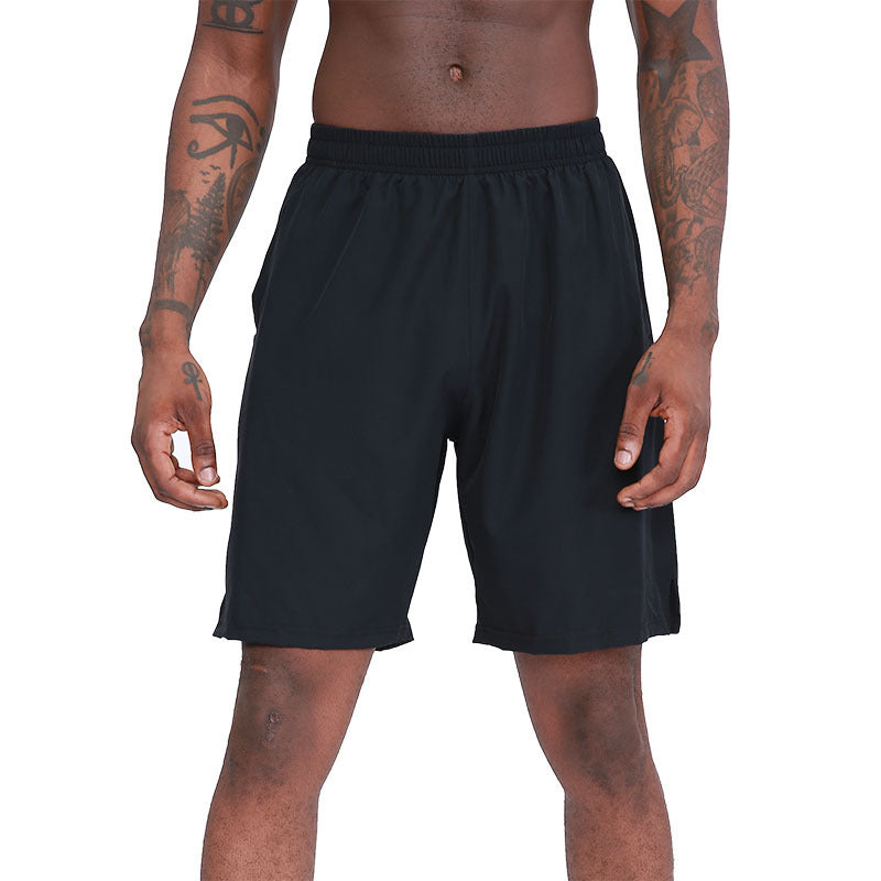 Black men's shorts - casual shorts with elastic waistband for active and leisure wear