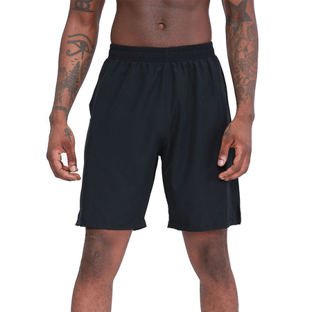 Black men's shorts - casual shorts with elastic waistband for active and leisure wear