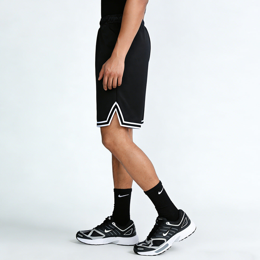Black men's shorts - casual shorts with elastic waistband for active and leisure wear