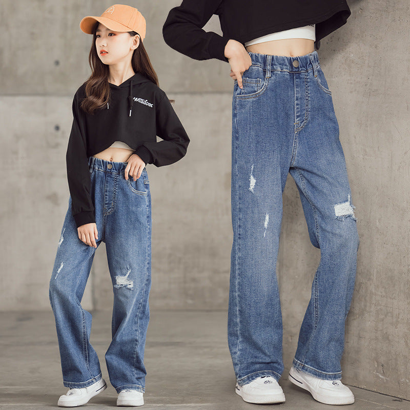 girls jeans with comfortable fit for everyday wear