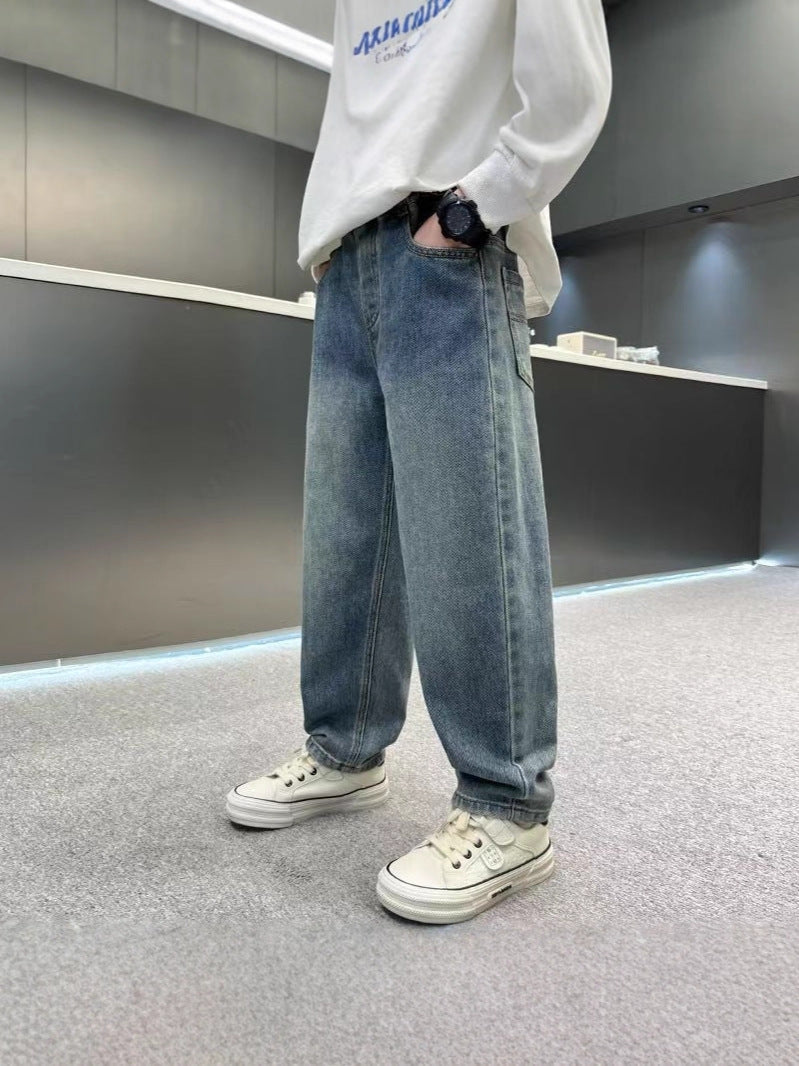 Children Boys’ Loose Denim Jeans for Spring & Autumn