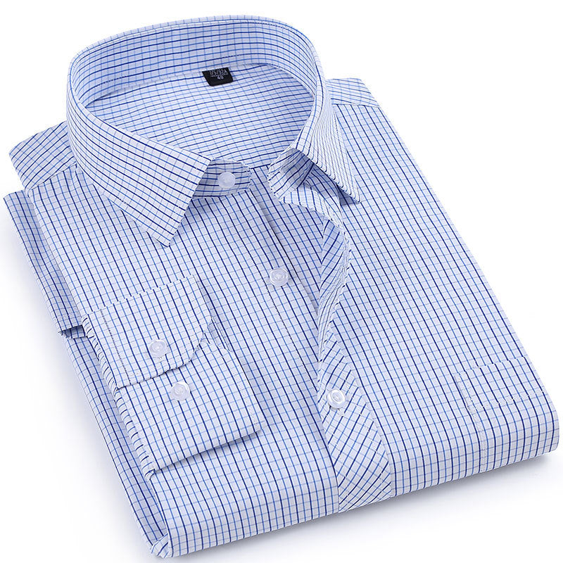 Men’s Loose Cotton Long Sleeve Casual Shirt - men's casual button-up shirt with relaxed comfortable fit