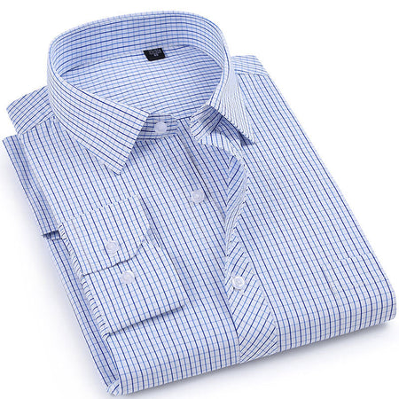 Men’s Loose Cotton Long Sleeve Casual Shirt - men's casual button-up shirt with relaxed comfortable fit