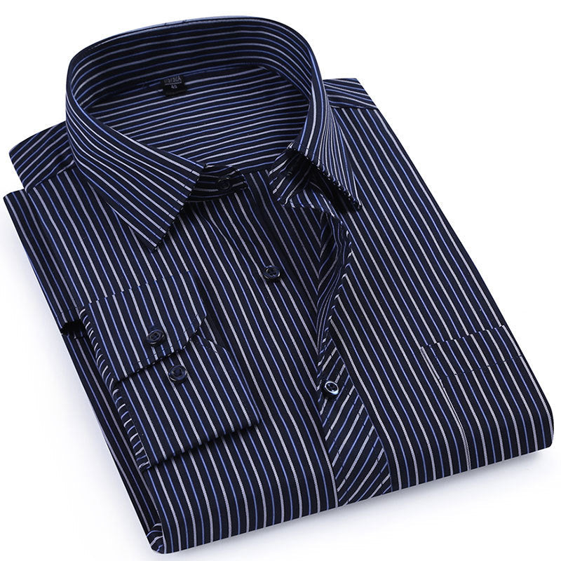 Men’s Loose Cotton Long Sleeve Casual Shirt