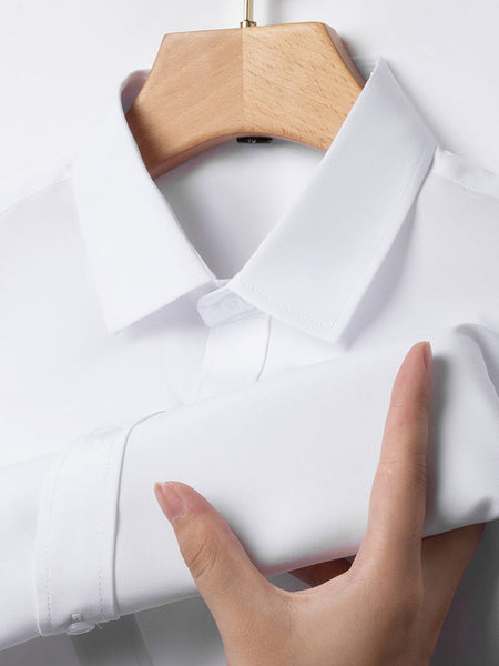 Tl805 White men's casual shirt - button-up design with relaxed comfortable fit