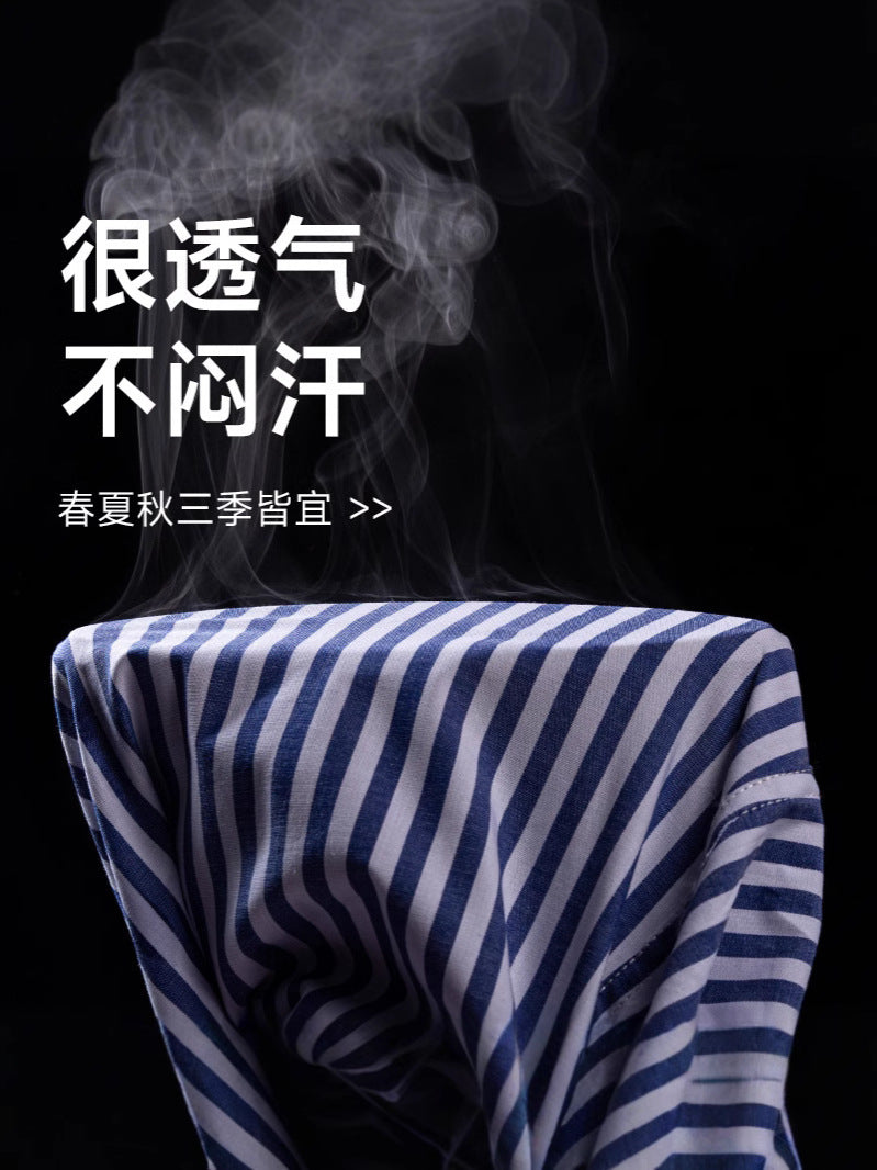 Men’s Stretch Cotton Striped Wrinkle-Resistant Shirt