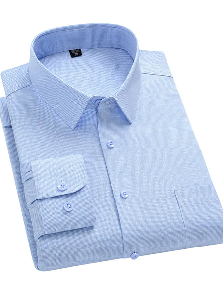 Long Sleeve Modal men's casual shirt - button-up design with relaxed comfortable fit