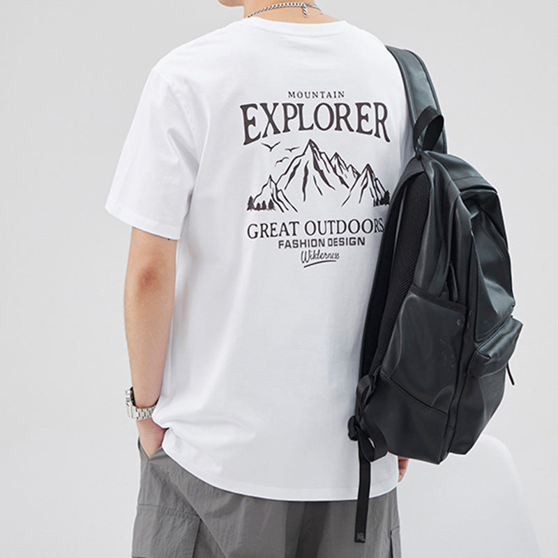 Men’s Cotton Loose Casual Short Sleeve T-Shirt