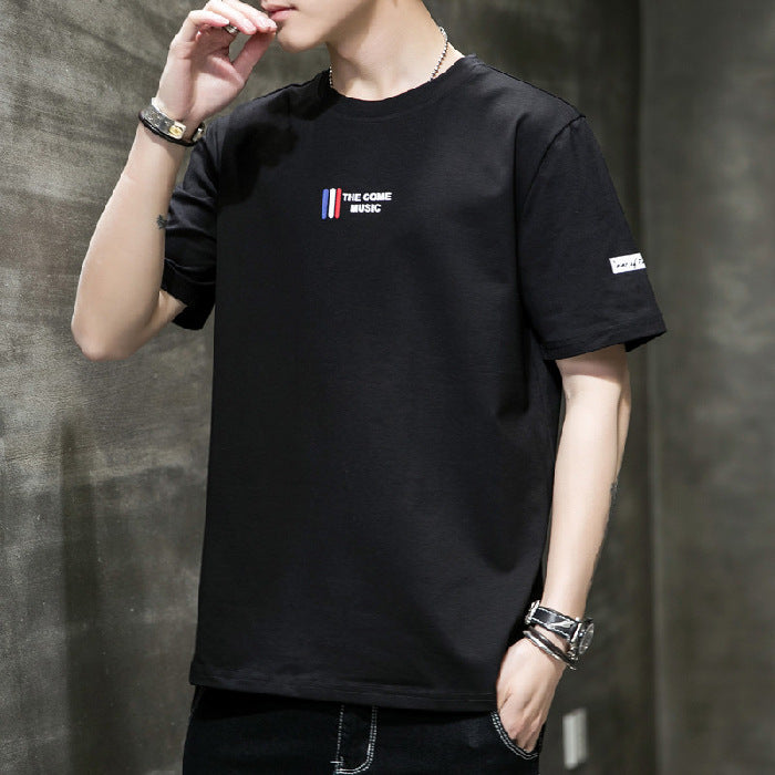Men’s White Cotton Short Sleeve Casual T-Shirt