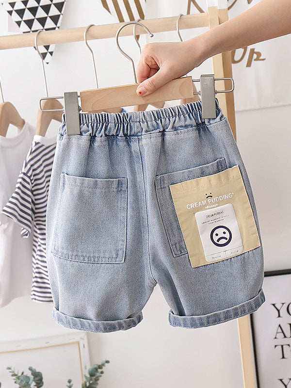 Children Boys’ Denim Mid-Length Shorts for Summer