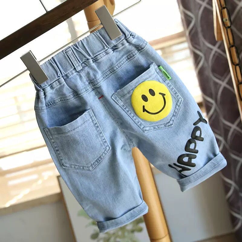 Children Boys’ Dinosaur Cartoon Denim Shorts for Summer