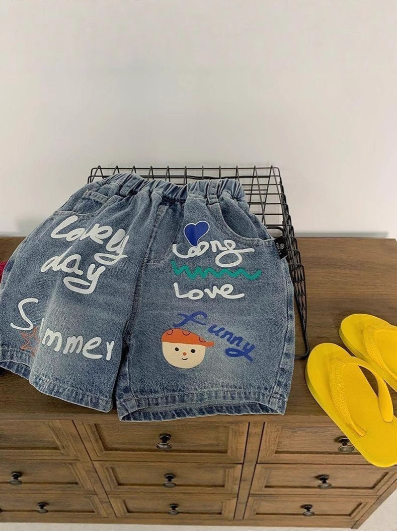 girls denim shorts for summer casual wear with comfortable relaxed fit
