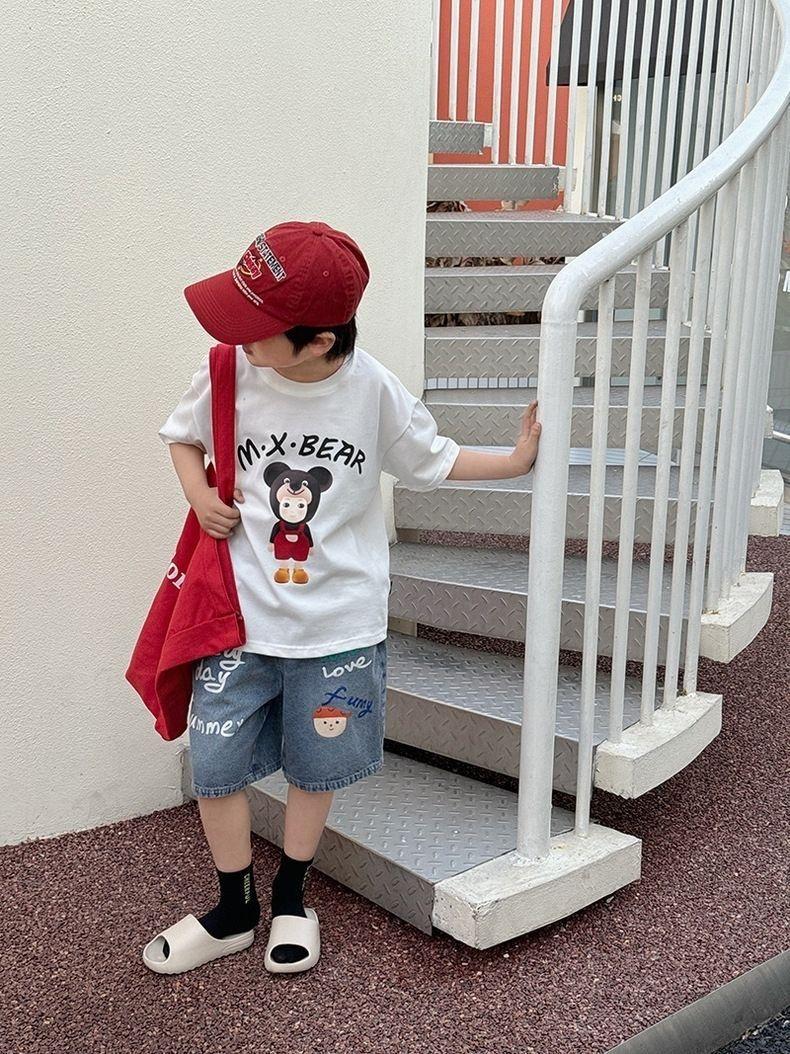 Children Boys’ Cartoon Denim Shorts for Summer