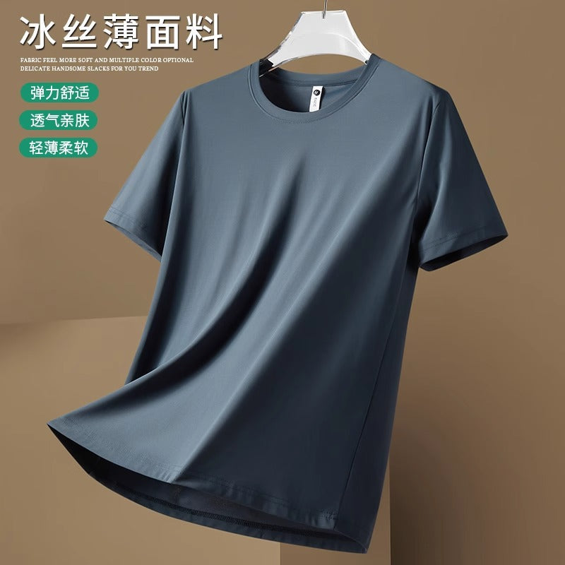 Men’s Ice Silk Quick-Dry Breathable Summer T-Shirt