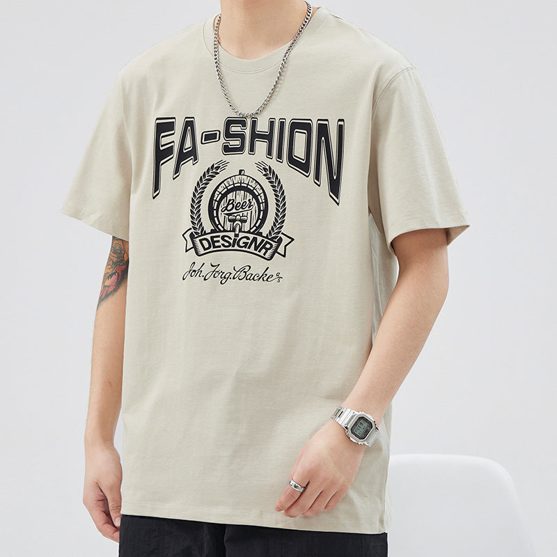 Men’s Loose Cotton Retro Short Sleeve T-Shirt
