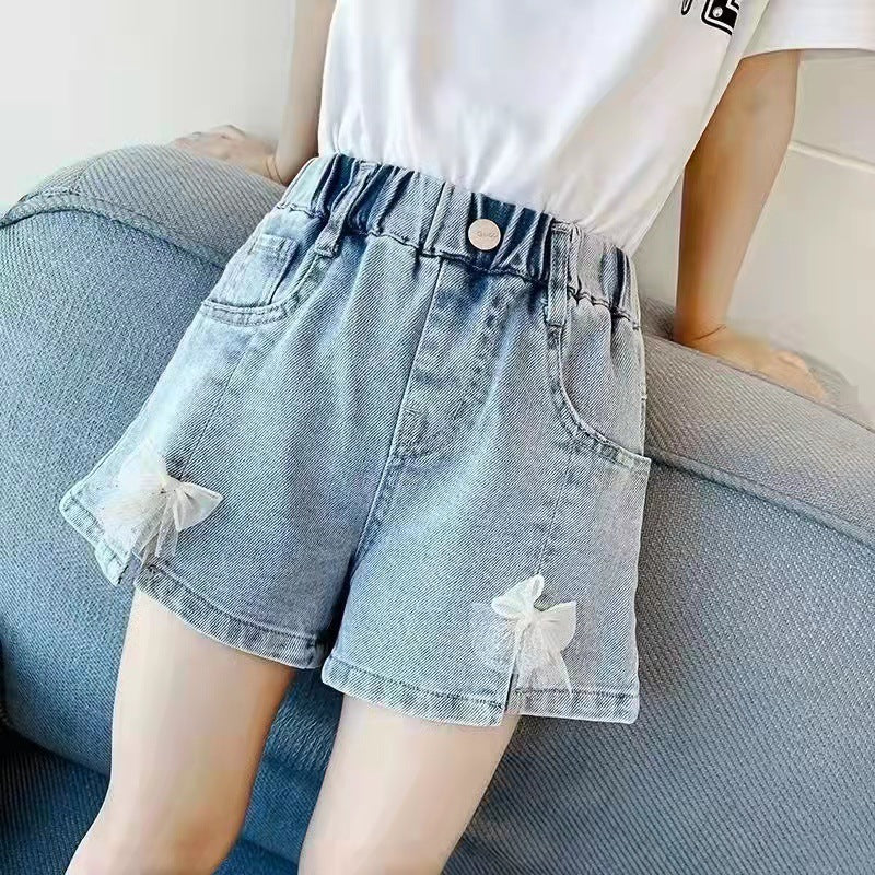 girls denim shorts for summer casual wear with comfortable relaxed fit