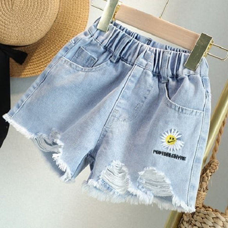 girls denim shorts for summer casual wear with comfortable relaxed fit