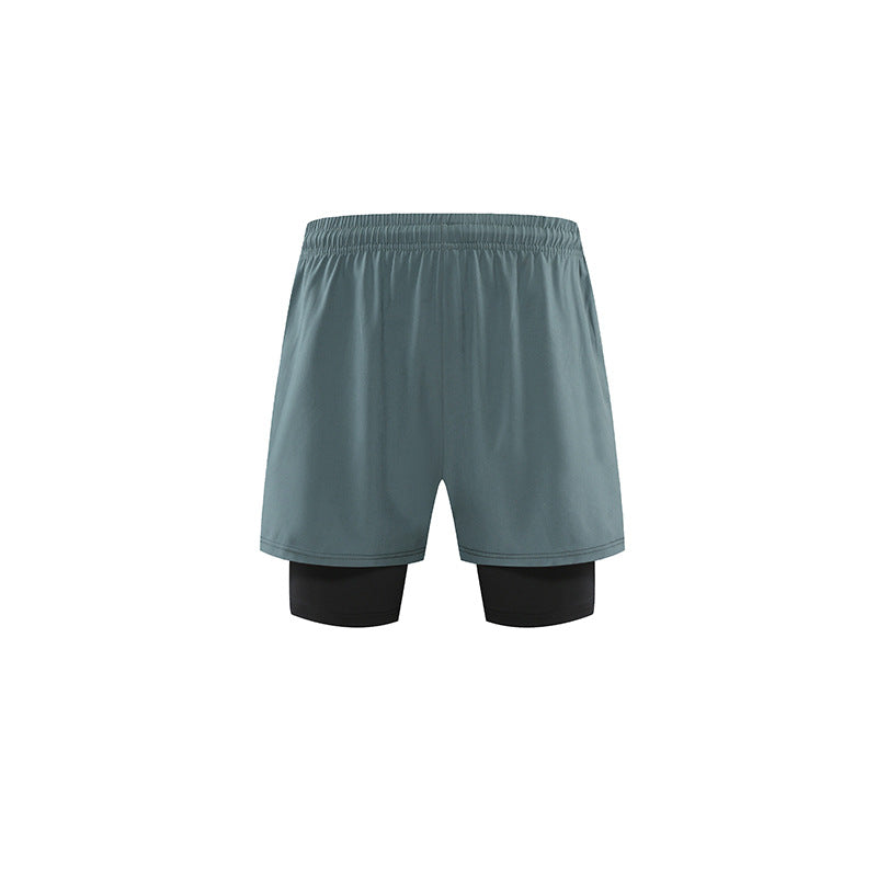 Men's Double-Layer Compression Performance Training Shorts