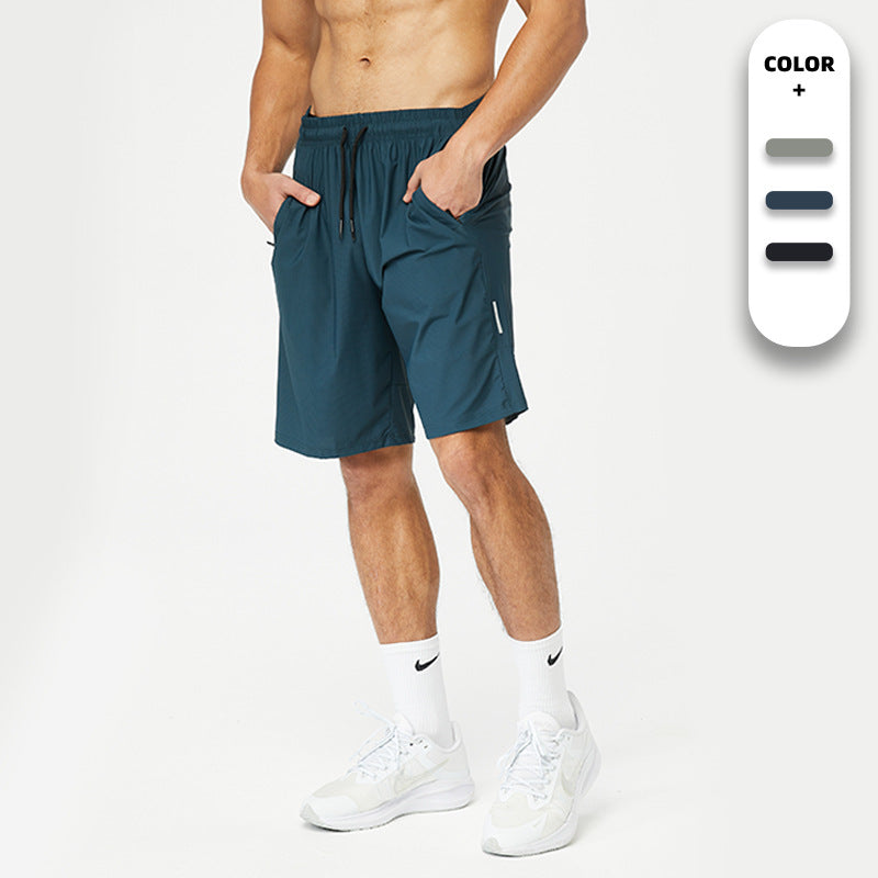 Men's Woven Plaid High-Waist Quick-Dry Training Shorts