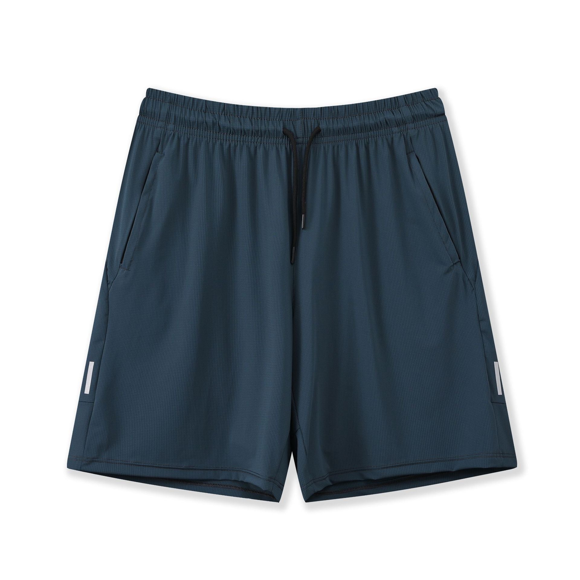 Men's Woven Plaid High-Waist Quick-Dry Training Shorts
