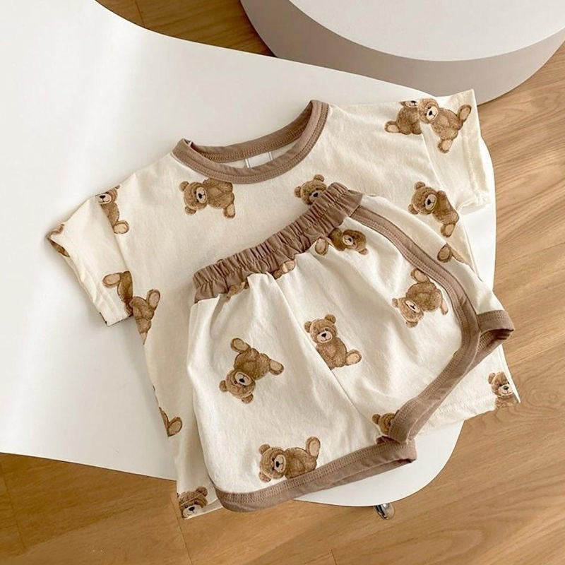 girls two-piece summer outfit set for casual everyday wear