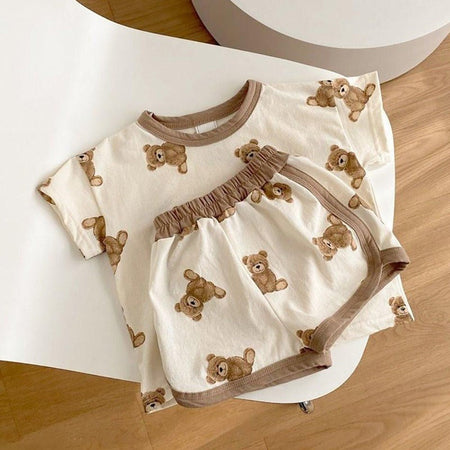 girls two-piece summer outfit set for casual everyday wear