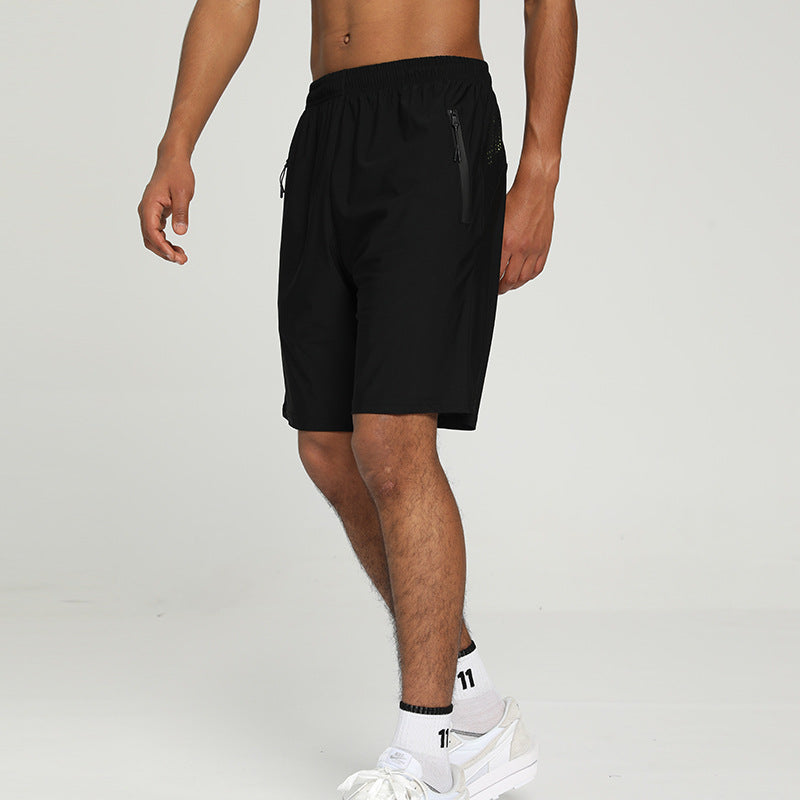 Men's Ice-Feeling Quick-Dry Five-Point Athletic Training Shorts