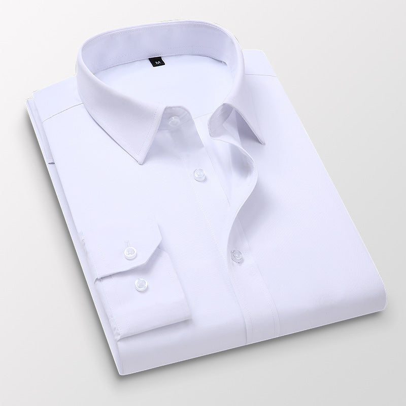 Men's Classic Business Casual Cotton-Blend Long-Sleeve Shirt
